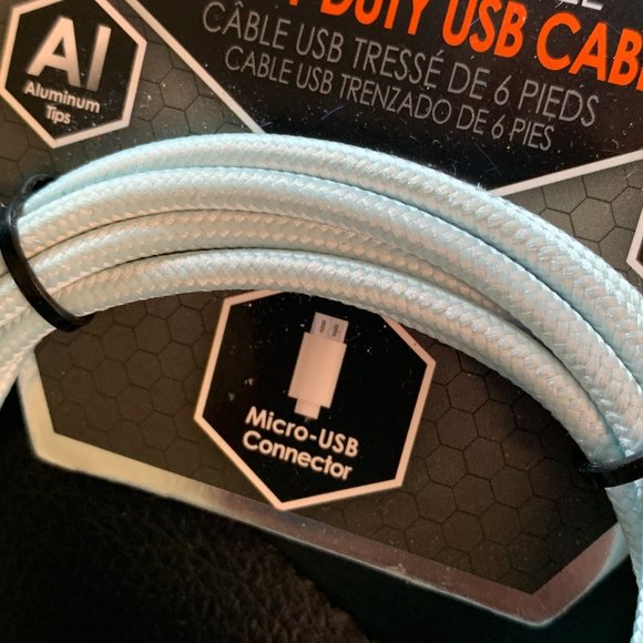 New Micro USB Celltronix 42212 Titanium 6' Tangle Free Heavy-Duty cable charger - Picture 6 of 6